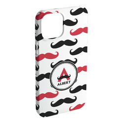 Mustache Print iPhone Case - Plastic - iPhone 15 Pro Max (Personalized)