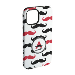 Mustache Print iPhone Case - Rubber Lined - iPhone 15 Pro (Personalized)