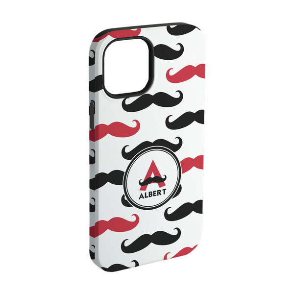 Custom Mustache Print iPhone Case - Rubber Lined - iPhone 15 Pro (Personalized)