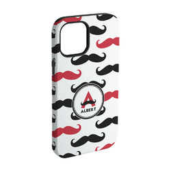Mustache Print iPhone Case - Rubber Lined - iPhone 15 (Personalized)
