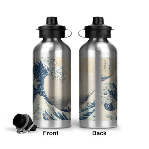 Great Wave off Kanagawa Aluminum Water Bottle - Front and Back