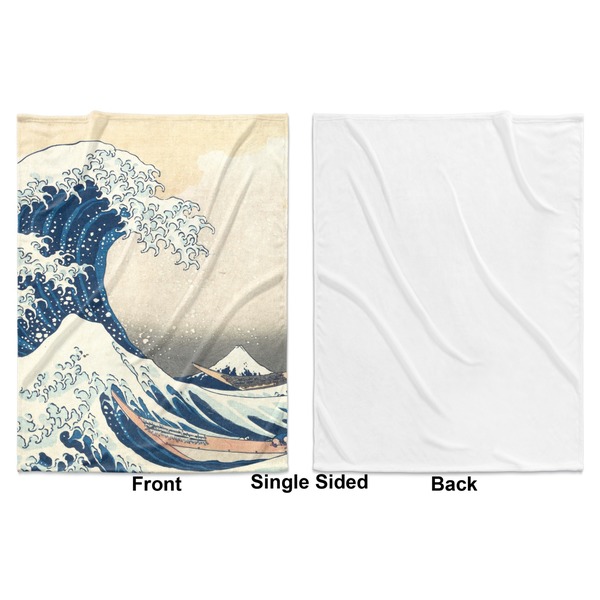 Great Wave off Kanagawa Baby Blanket (Single Sided - Printed Front, White Back)