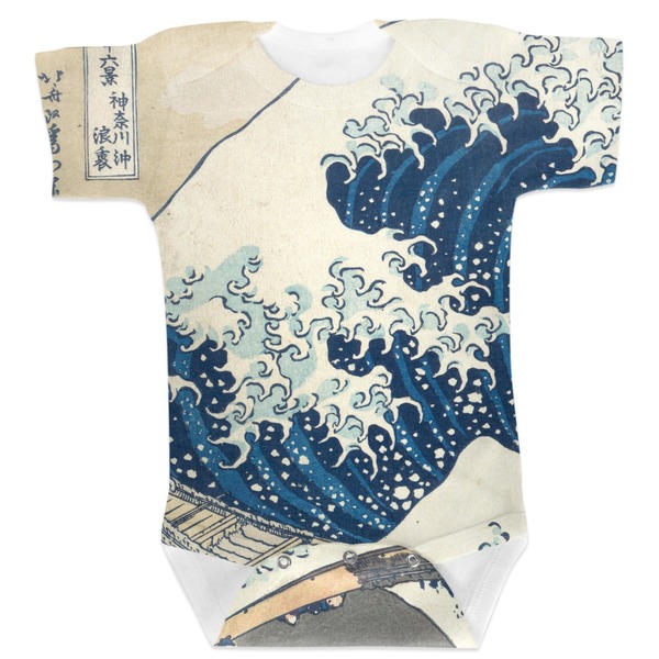 Custom Great Wave off Kanagawa Baby Bodysuit 6-12