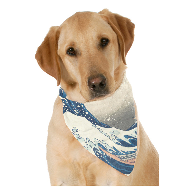 Custom Great Wave off Kanagawa Dog Bandana Scarf