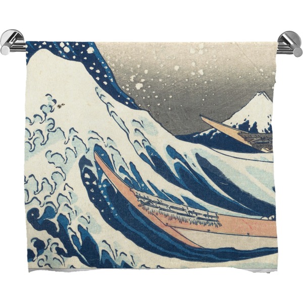 Custom Great Wave off Kanagawa Bath Towel