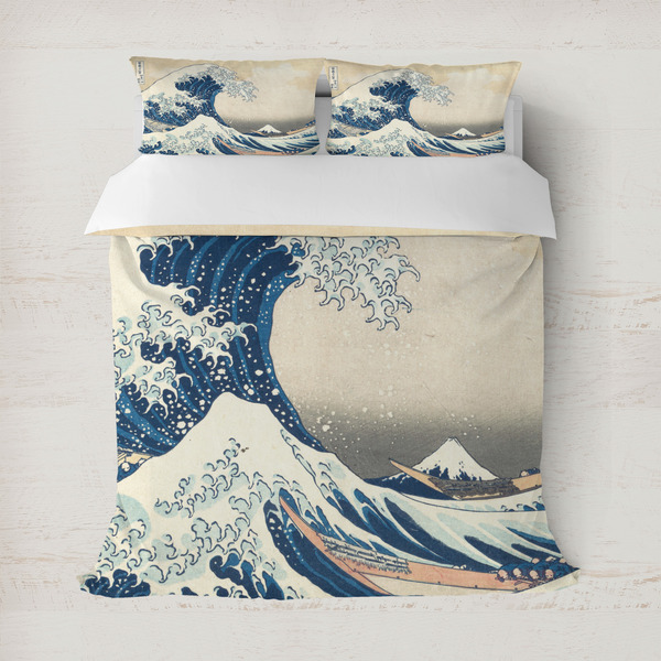 Custom Great Wave off Kanagawa Duvet Cover Set - Full / Queen