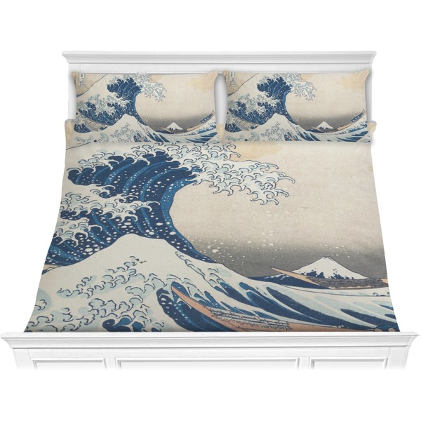 Custom Great Wave off Kanagawa Comforter Set - King