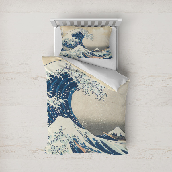 Custom Great Wave off Kanagawa Duvet Cover Set - Twin