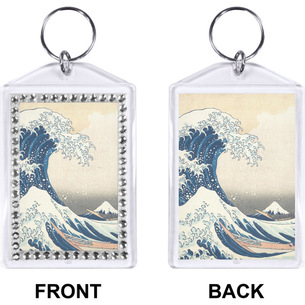 Great Wave off Kanagawa Bling Keychain (Front + Back)
