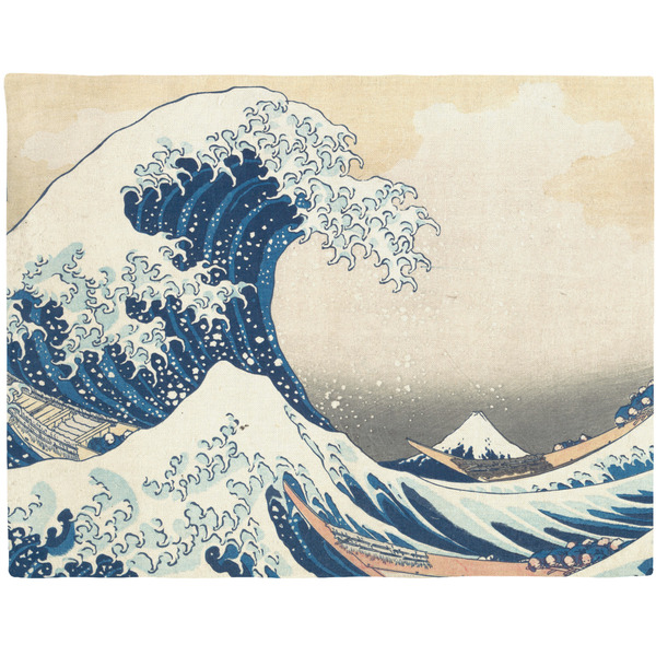 Custom Great Wave off Kanagawa Woven Fabric Placemat - Twill