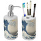 Great Wave off Kanagawa Ceramic Bathroom Accessories Set