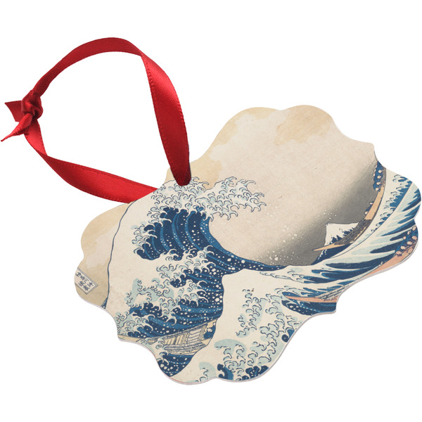 Great Wave off Kanagawa Christmas Ornament (Angle View)