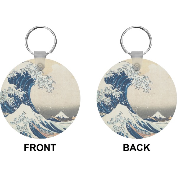 Great Wave off Kanagawa Circle Keychain (Front + Back)