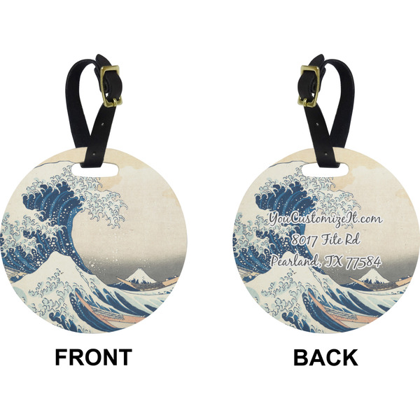 Great Wave off Kanagawa Circle Luggage Tag (Front + Back)