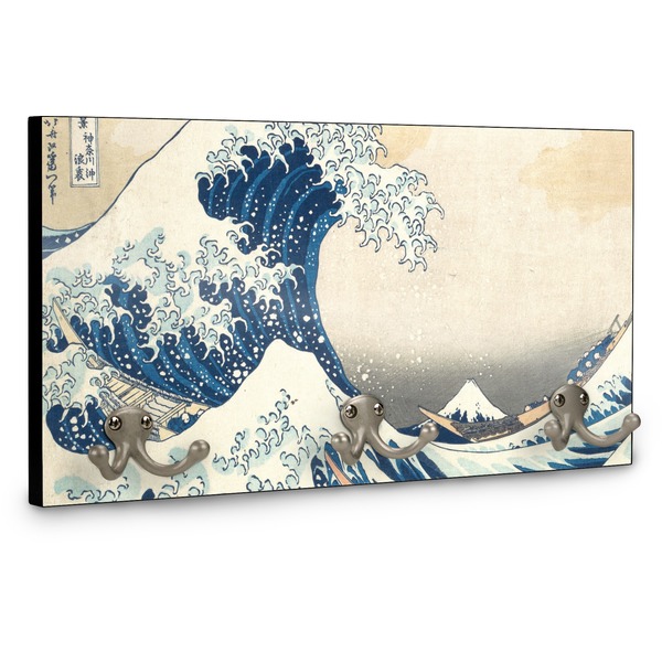 Great Wave off Kanagawa Wall Mounted Coat Hanger - Side View