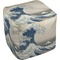 Great Wave off Kanagawa Cube Pouf Ottoman (Top)