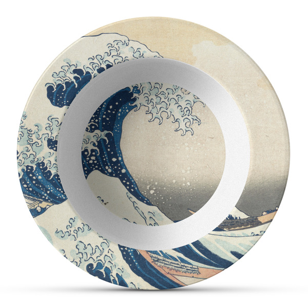Custom Great Wave off Kanagawa Plastic Bowl - Microwave Safe - Composite Polymer