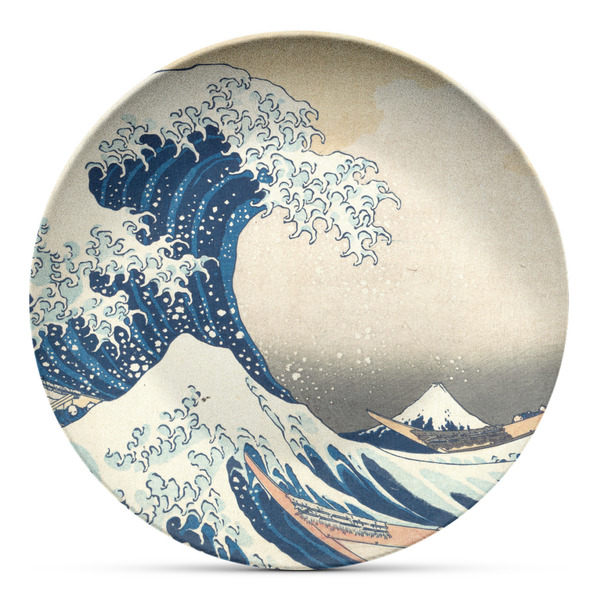 Custom Great Wave off Kanagawa Microwave Safe Plastic Plate - Composite Polymer