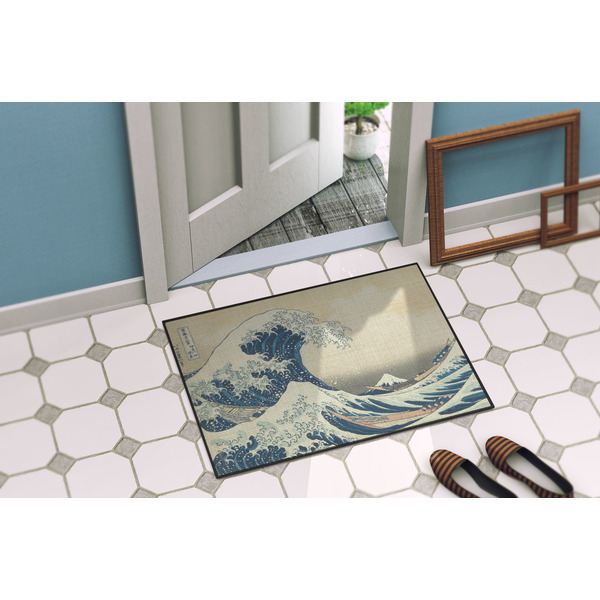 Great Wave off Kanagawa Door Mat Lifestyle