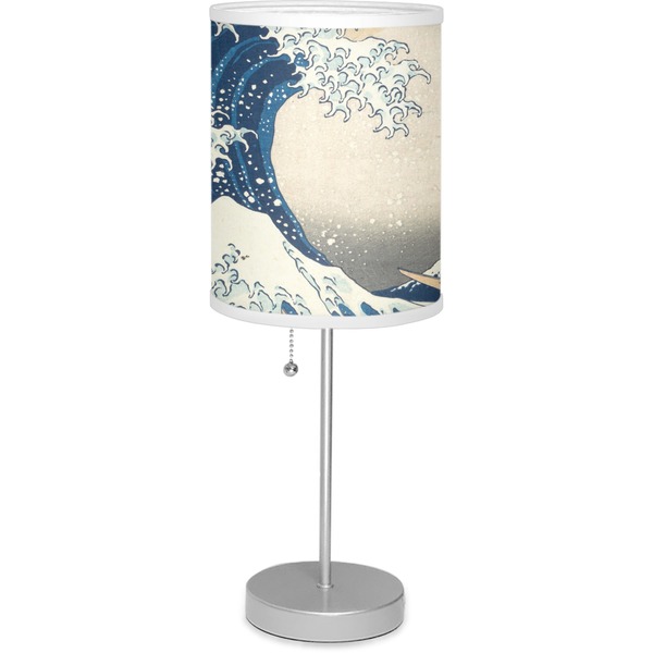 Custom Great Wave off Kanagawa Lamp with Drum Shade