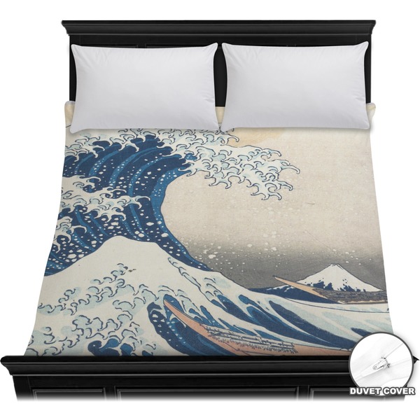 Custom Great Wave off Kanagawa Duvet Cover - Full / Queen