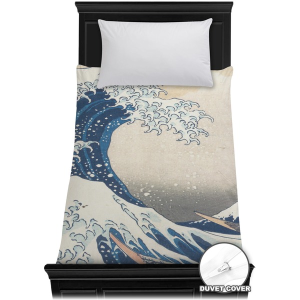 Custom Great Wave off Kanagawa Duvet Cover - Twin