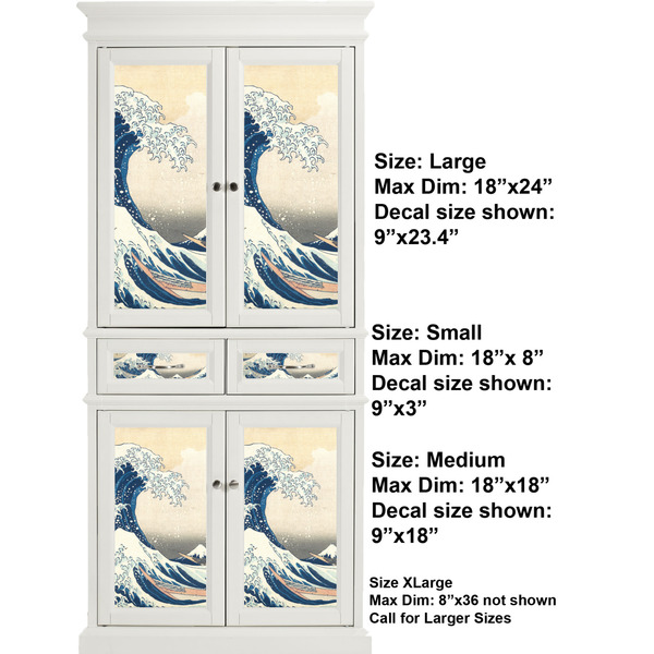 Great Wave off Kanagawa Full Cabinet (Show Sizes)