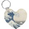 Great Wave off Kanagawa Heart Plastic Keychain