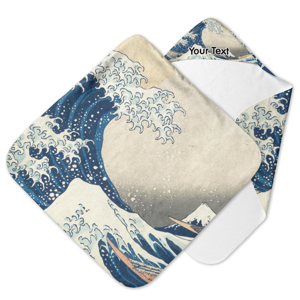 Custom Great Wave off Kanagawa Hooded Baby Towel