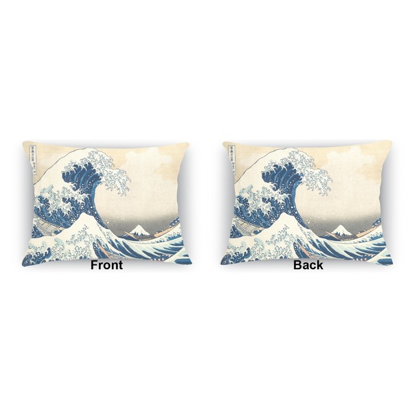 Great Wave off Kanagawa Indoor Rectangular Burlap Pillow (Front and Back)