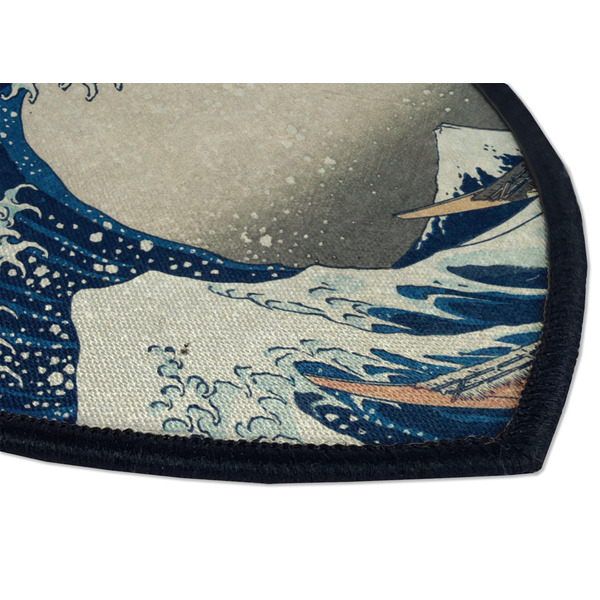 Great Wave off Kanagawa Iron on Shield 3 Detail