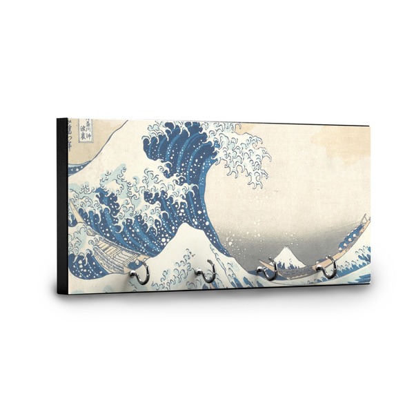 Great Wave off Kanagawa Key Hanger - Front View with Hooks