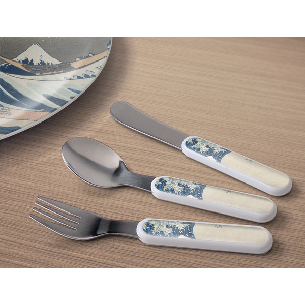 Great Wave off Kanagawa Kids Flatware w/ Plate