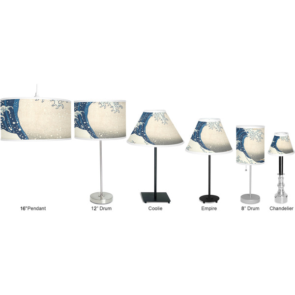 Great Wave off Kanagawa Lamp Full View Size Comparison
