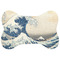 Great Wave off Kanagawa Bone Shaped Dog Food Mat
