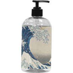 Great Wave off Kanagawa Plastic Soap / Lotion Dispenser (16 oz - Large - Black)