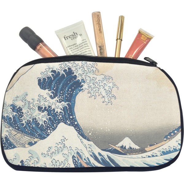 Custom Great Wave off Kanagawa Makeup / Cosmetic Bag - Medium