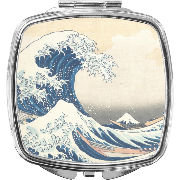 Custom Great Wave off Kanagawa Compact Makeup Mirror