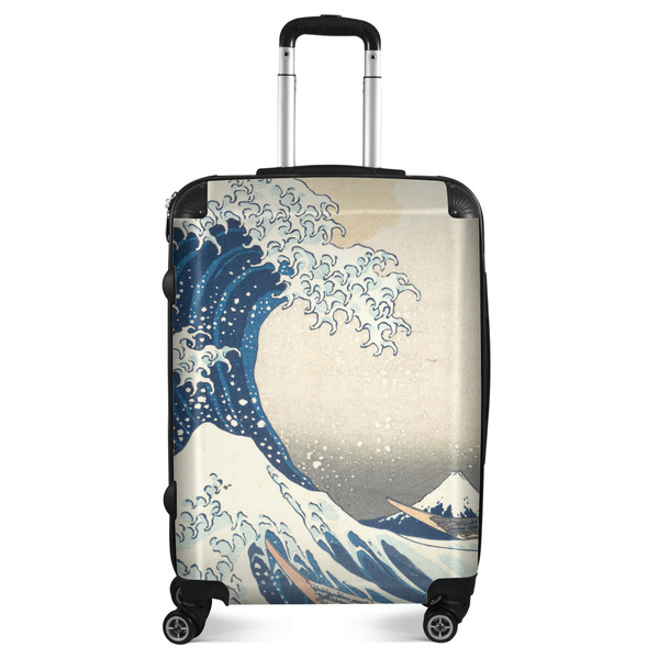 Custom Great Wave off Kanagawa Suitcase - 24" Medium - Checked