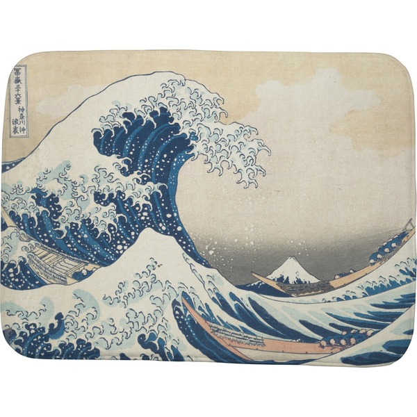 Custom Great Wave off Kanagawa Memory Foam Bath Mat - 48"x36"