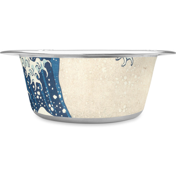Custom Great Wave off Kanagawa Stainless Steel Dog Bowl - Small