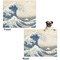 Great Wave off Kanagawa Microfleece Dog Blanket - Large- Front & Back