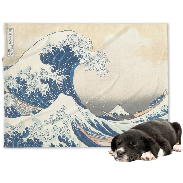 Custom Great Wave off Kanagawa Dog Blanket
