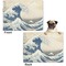 Great Wave off Kanagawa Microfleece Dog Blanket - Regular - Front & Back