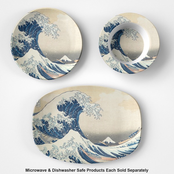 Great Wave off Kanagawa Microwave & Dishwasher Safe CP Plastic Dishware - Group
