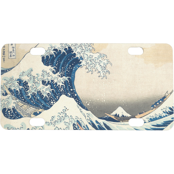 Custom Great Wave off Kanagawa Mini/Bicycle License Plate