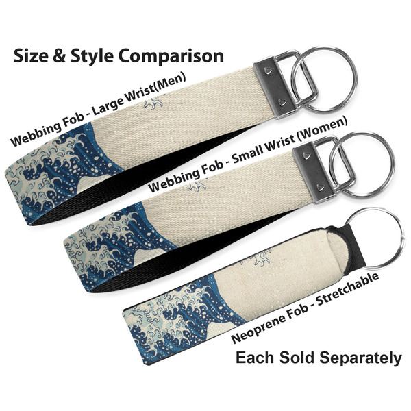 Great Wave off Kanagawa Multiple Key Ring comparison sizes
