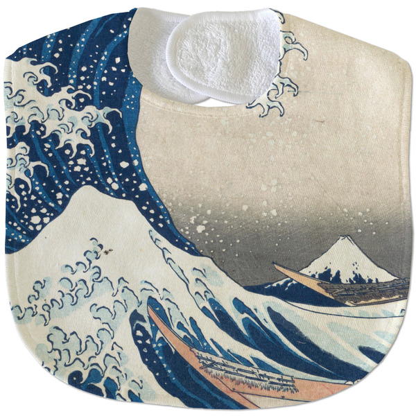 Great Wave off Kanagawa New Baby Bib - Closed and Folded