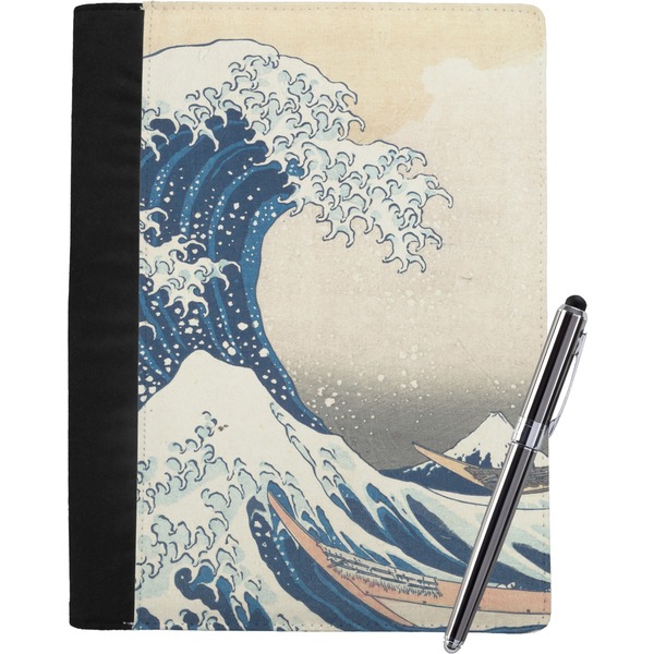 Custom Great Wave off Kanagawa Notebook Padfolio - Large