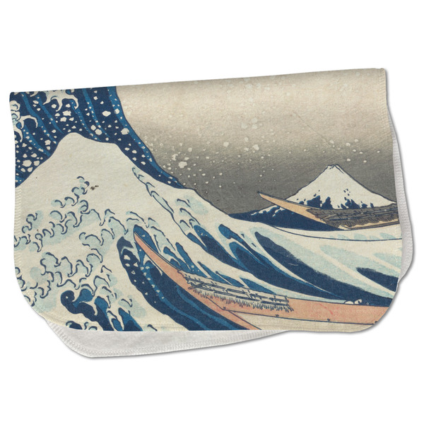 Custom Great Wave off Kanagawa Burp Cloth - Fleece